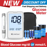 G-425-2 Linksun Blood Glucose Meter 50/100pcs Test Strips Medical Diabetes Testing Device Blood Sugar Digital Glucometer Monitor